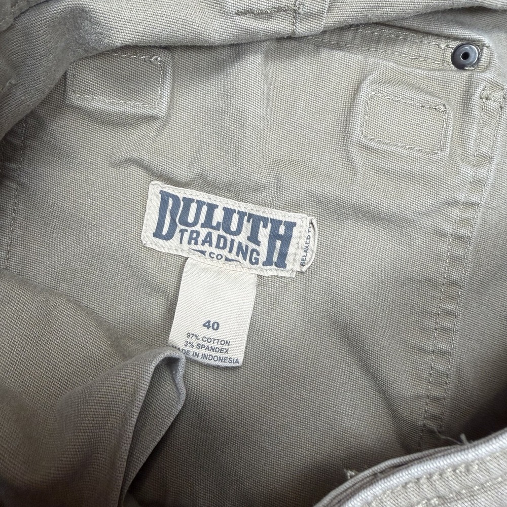 Duluth Trading Cargo Shorts 40 Canvas Flex Fire Hose Stretch Workwear Carpenter - Picture 5 of 12